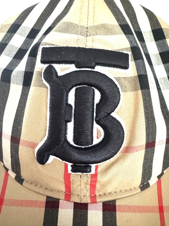 BURBERRY TB Monogram Vintage Check Baseball Cap Hat Size M - Picture 10 of 10